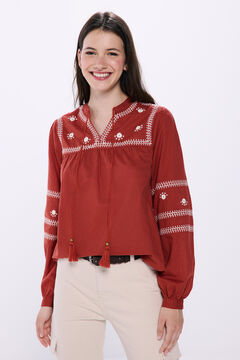 Springfield Mirror embroidered blouse bordeaux