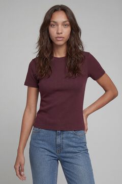 JJ REBEL T-shirt canelada ajustada