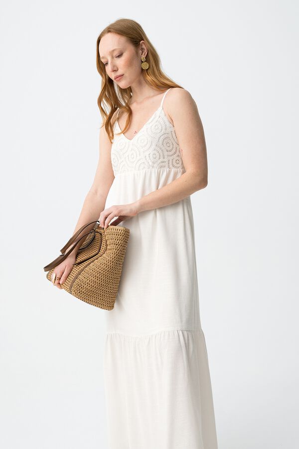 Tiffosi Slim long dress ivoire