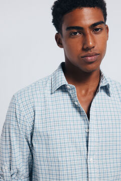 Springfield Slub cotton plaid shirt