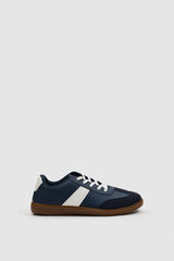 Inside Faux leather trainers blue