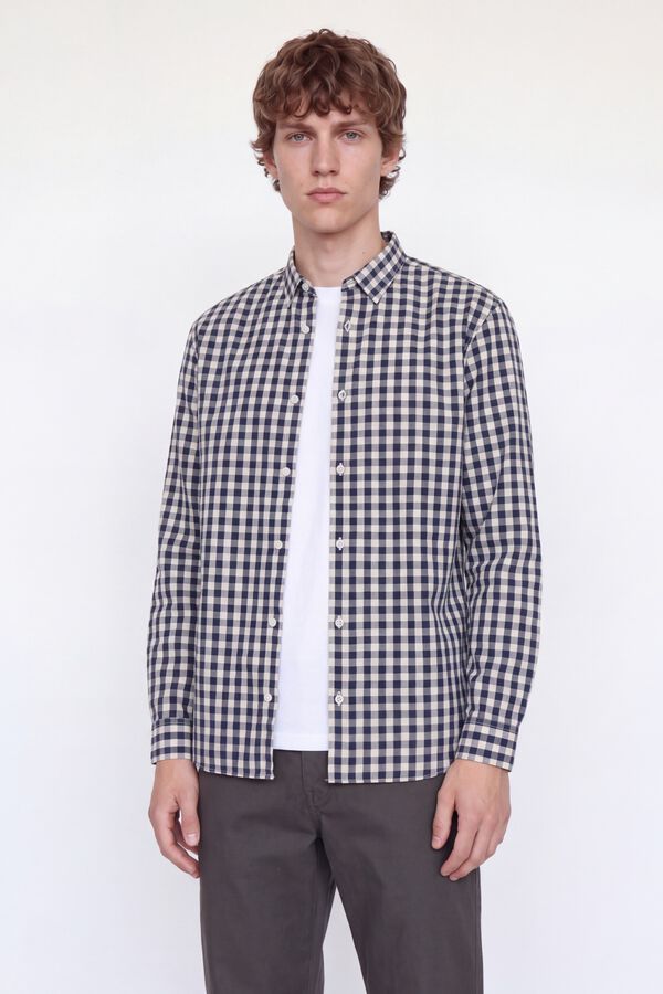 JJ REBEL Regular geschnittenes Hemd aus Baumwolle Blau
