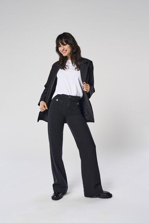 Only Jeans Wide Leg negro