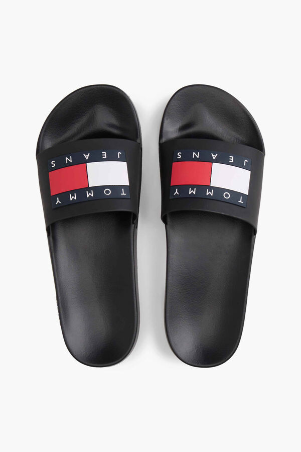 Tommy Jeans Chanclas tipo pala negro