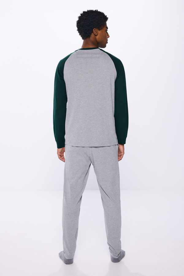 Springfield Long crocodile cotton pajamas grey