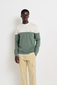 Springfield Basic color block sweater grey