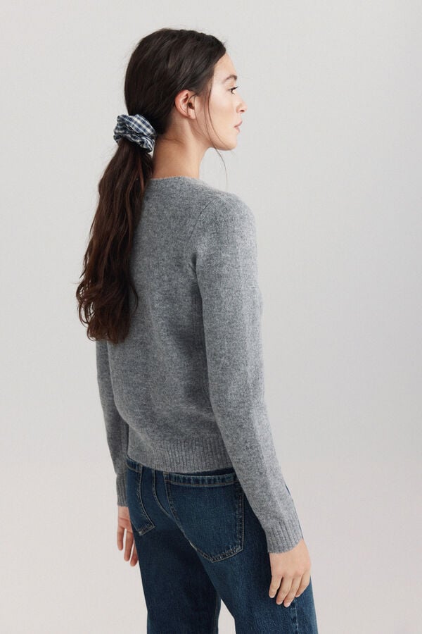 Springfield Soft touch knit jacket grey