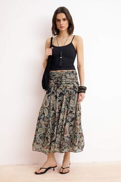 Trendyol Falda midi estampada