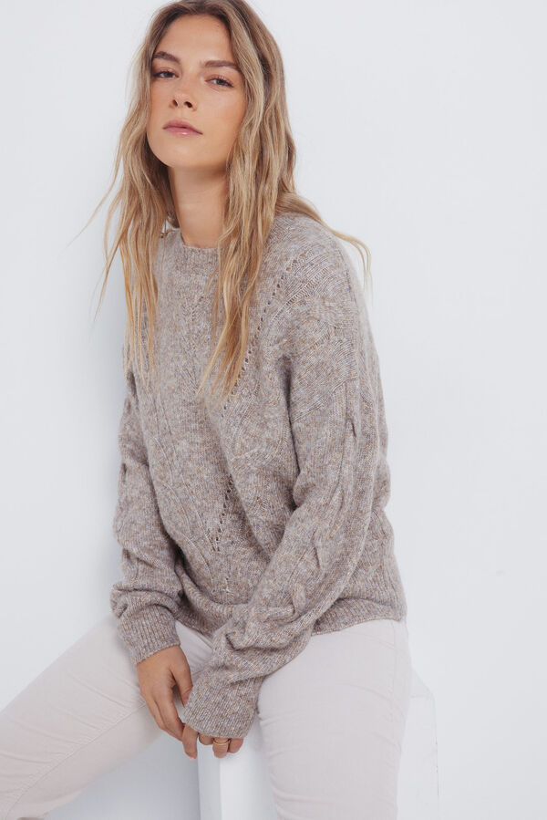Springfield V-shaped braided jumper grey