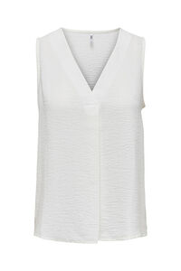 JDY Blusa sem mangas com pregas na frente