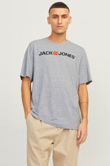 Jack & Jones Camiseta manga corta logo gris