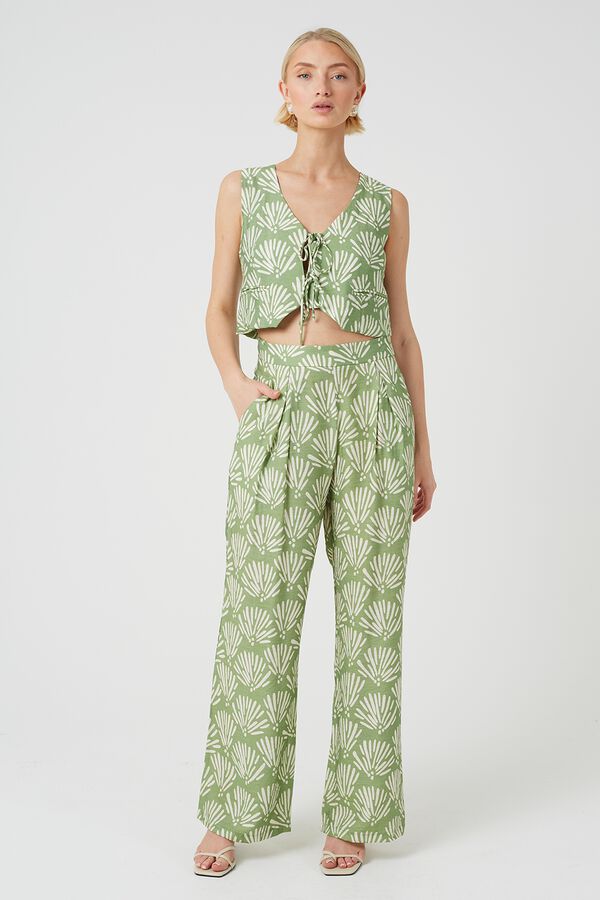 Brave Soul Chaleco estampado con cuello pico estampado