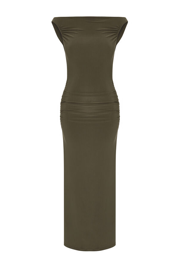 Trendyol Vestido de punto kaki