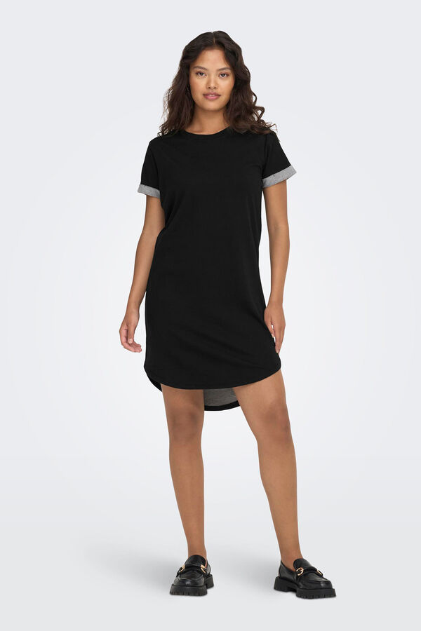 Springfield Kurzes Kleid asymmetrisch schwarz