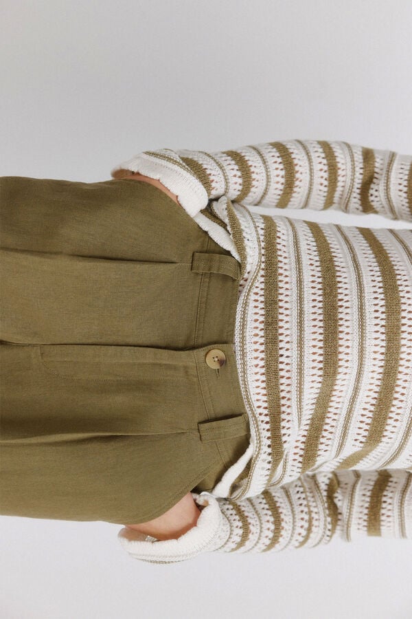 Springfield Linen trousers printed