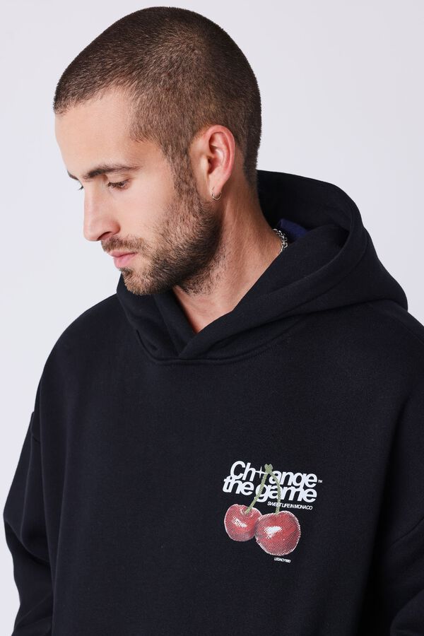 Project X Paris Sweatshirt com estampado de cerejas preto