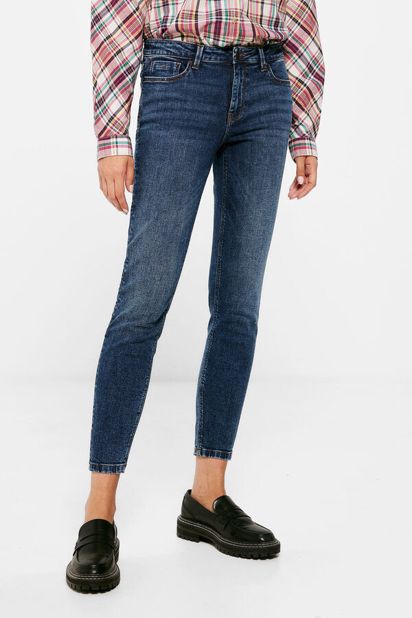 Springfield Sustainable wash slim cropped jeans blue