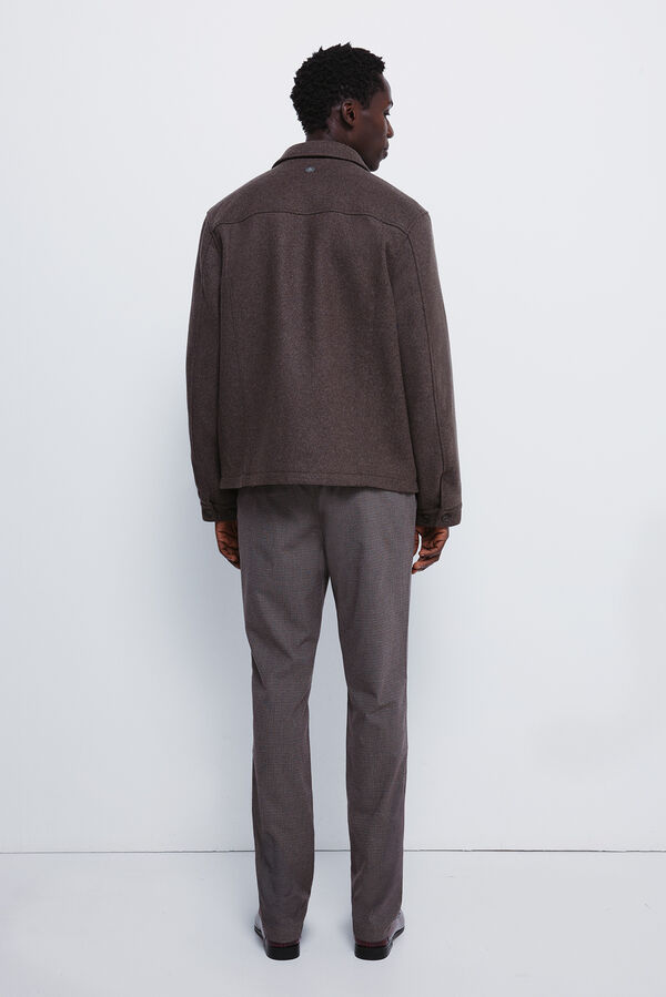 Springfield Slim fit, structured trouser nude