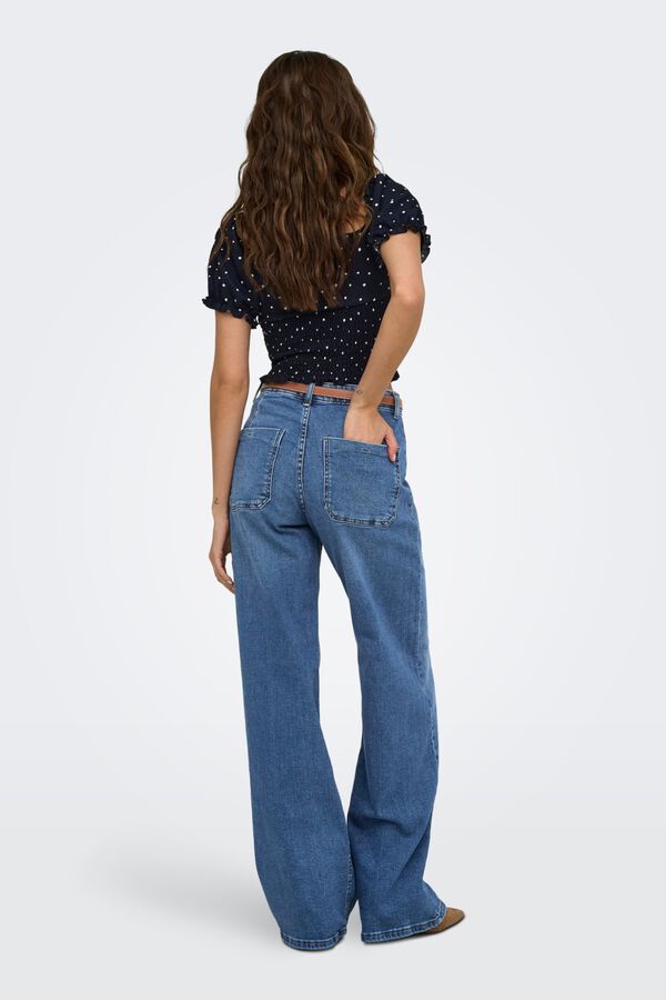 Only Jeans Wide Leg azul