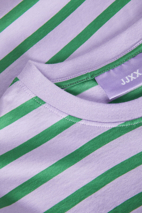 Springfield Short-sleeved striped t-shirt purple