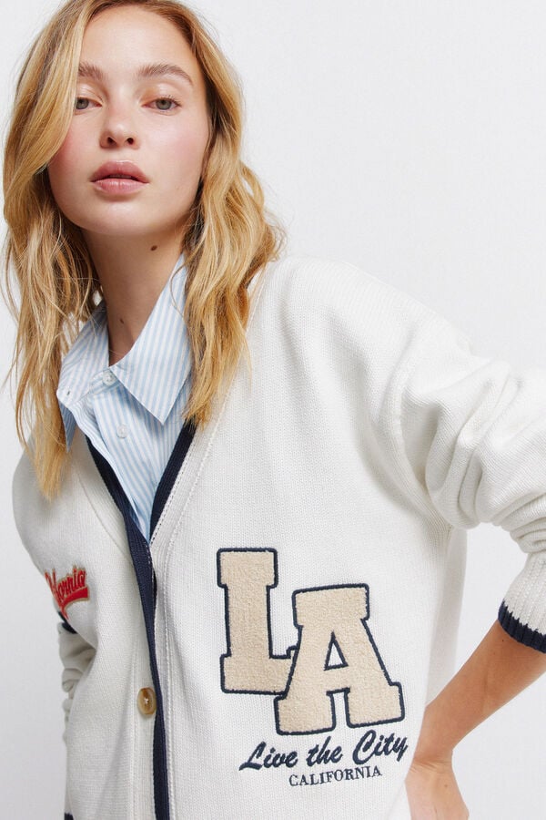 Springfield Button cardigan L.A white