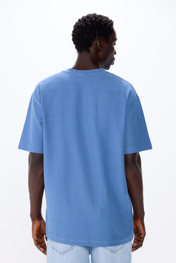 Springfield T-shirt rayé structuré bleu indigo