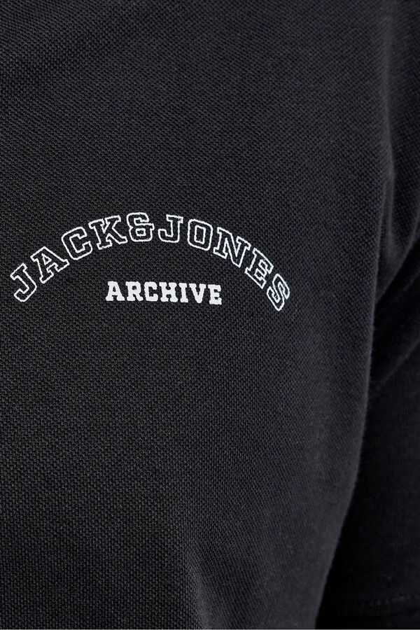 Jack & Jones PLUS Polo b&aacute;sico manga corta negro
