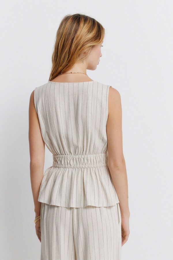 Springfield Tie-front elasticated top nude