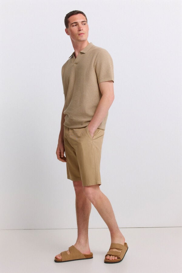Springfield Wide & relaxed fit technical Bermuda shorts grey