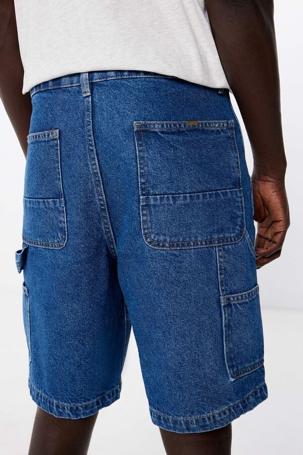 Springfield Jeans-Bermudas Regular Fit azulado
