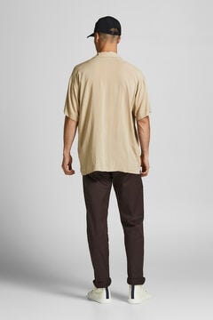 Springfield Loose short-sleeved shirt beige