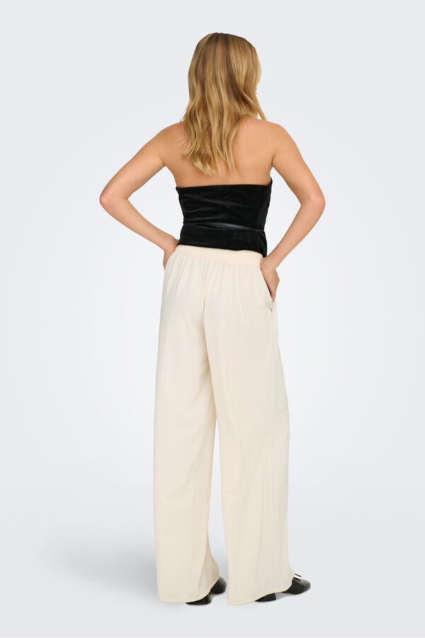 JDY Wide fluid trousers white
