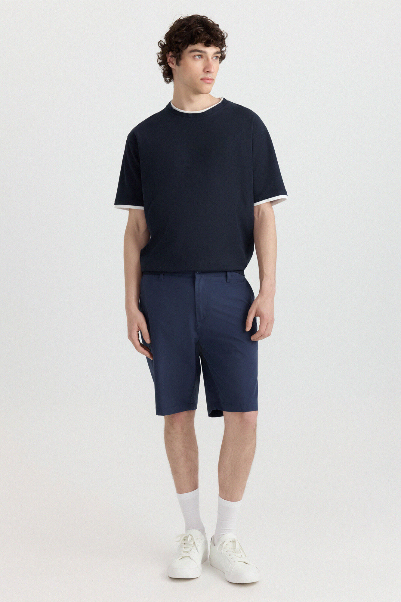 Springfield Wide & relaxed fit technical Bermuda shorts