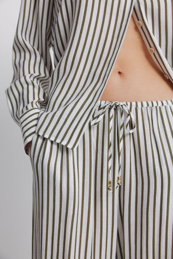 Springfield Striped long sleeve shirt beige