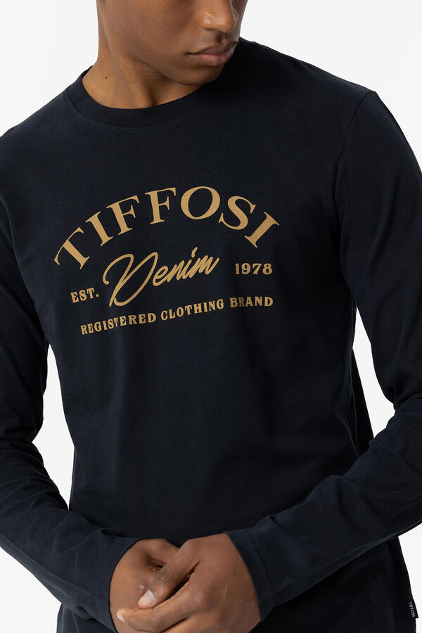Springfield Soft feel T-shirt with front print navy
