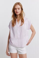 Springfield Linen short sleeve shirt pink