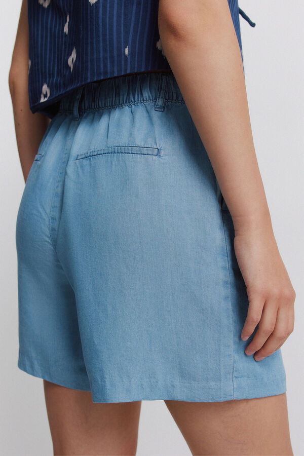 Springfield Tencel-Shorts Blau