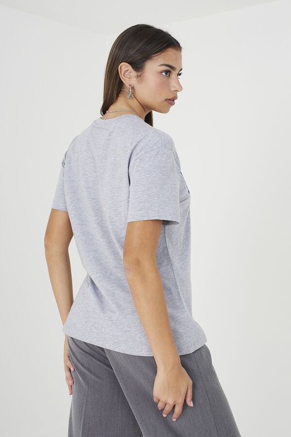 Springfield Printed T-shirt with short sleeves grey