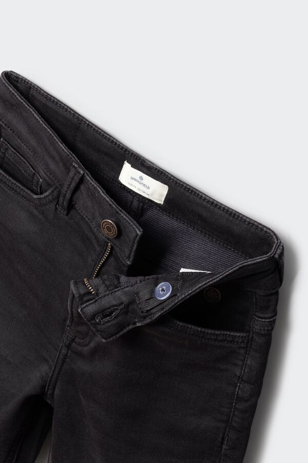 Springfield Kids Bermuda vaquera slim knit ni&ntilde;o negro