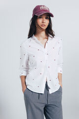 Springfield Shirt with embroidered details white