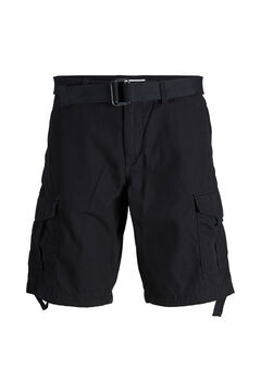 Springfield Cotton cargo Bermuda shorts fekete