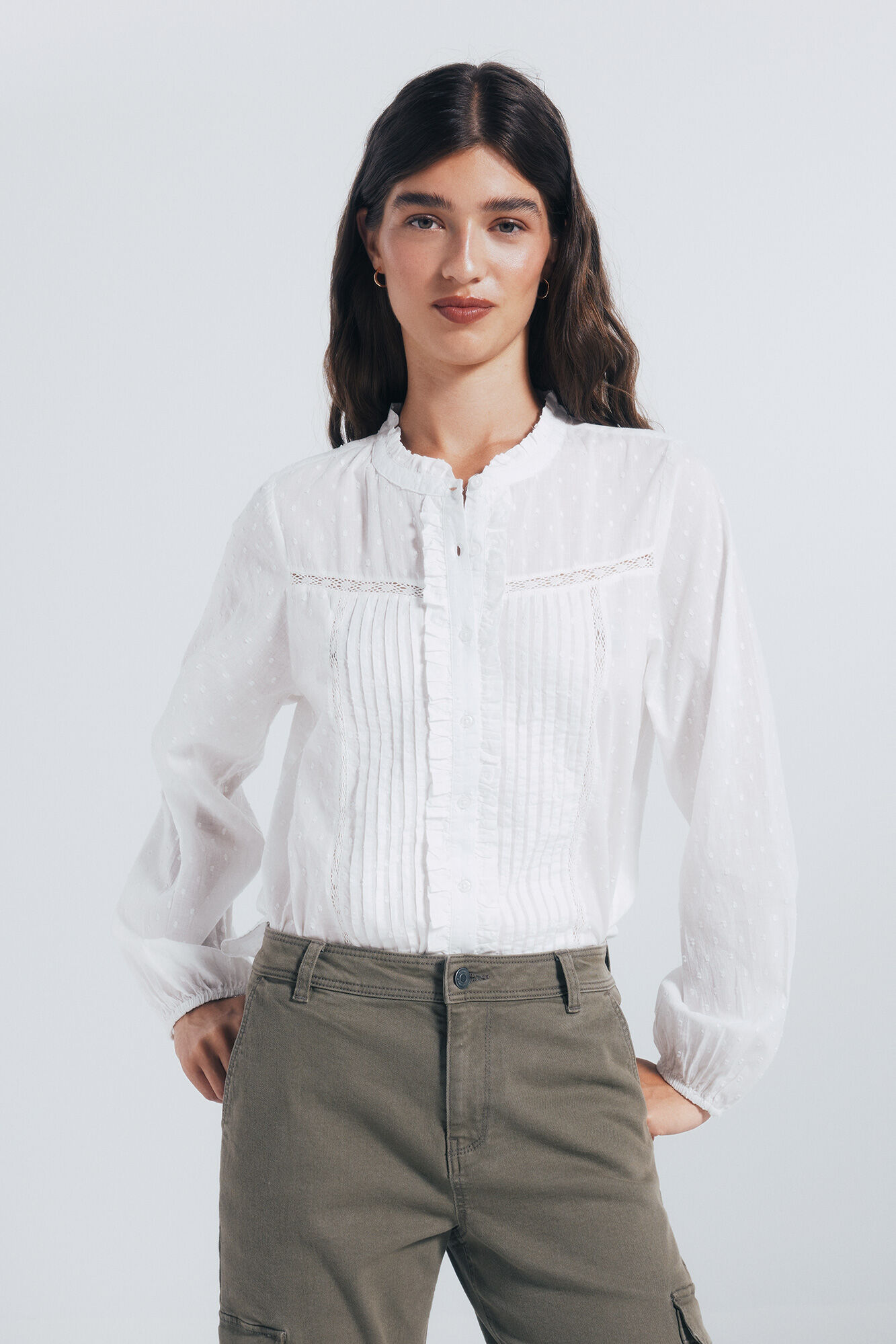 Springfield Plumetis lace blouse