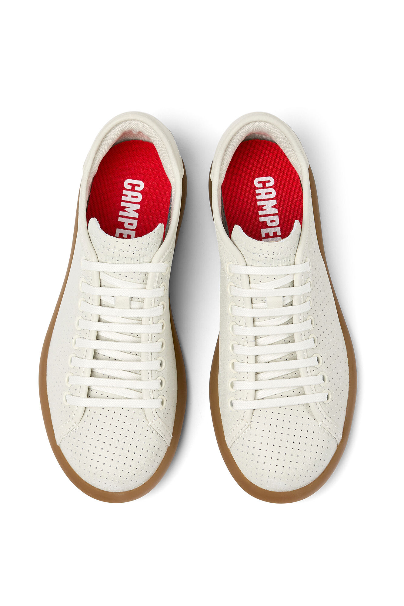 Camper Beige Sneaker aus Nubukleder 