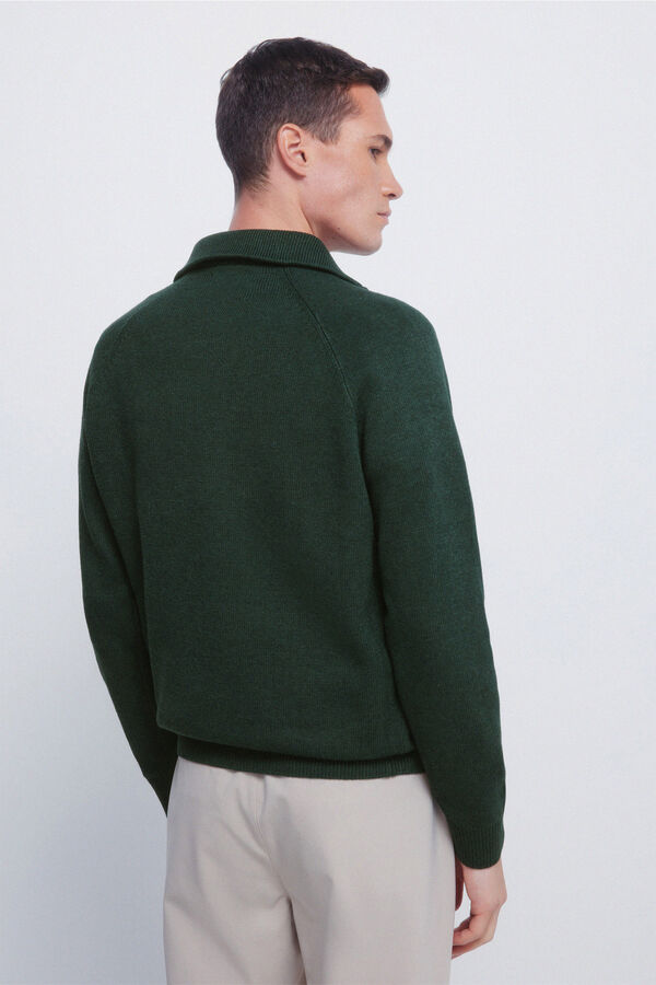 Springfield Fashionable trucker neck jumper green