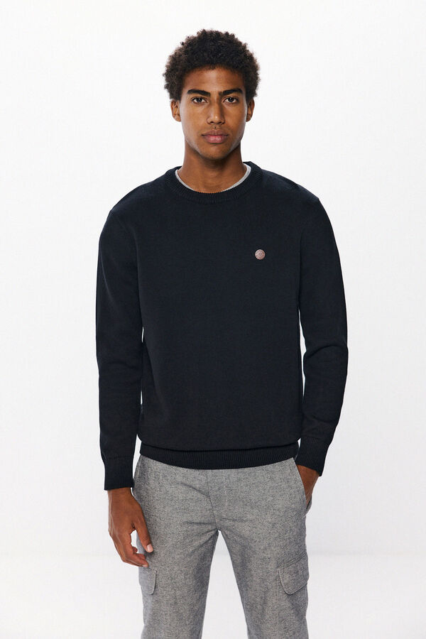 Springfield Plain colour jumper black