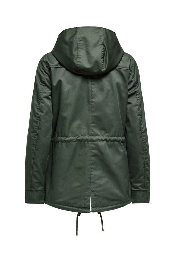 Only Short hooded parka grey
