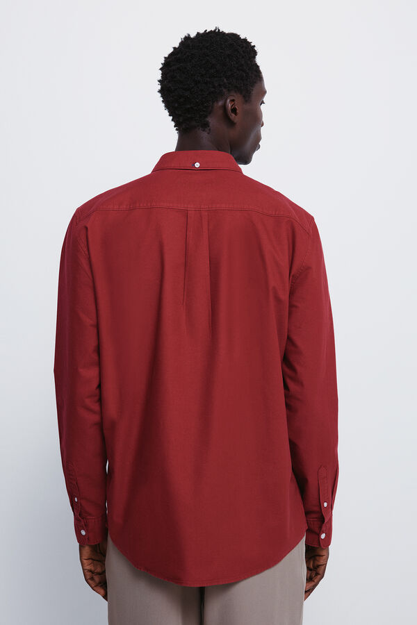 Springfield Garment dyed oxford shirt red
