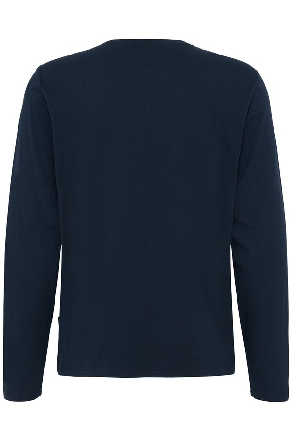 Blend Cotton long sleeve T-shirt bleu