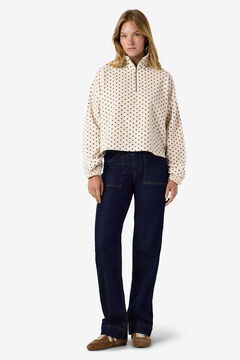 Noisy May High neck fleece sweatshirt