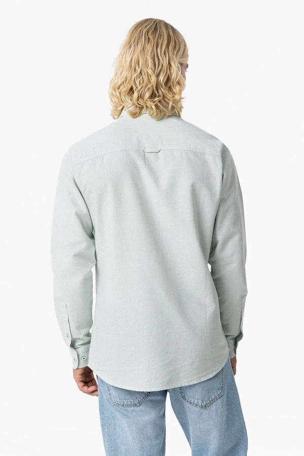 Tiffosi Camisa Regular Fit Oxford Rayas verde